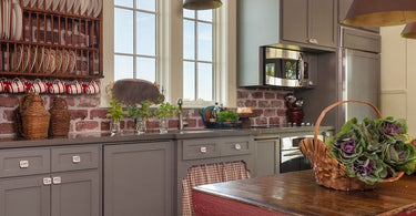Stylish washable kitchen rug placed under an island counter in a modern USA kitchen with cozy, bright decor