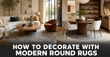 How to decorate modern round rugs