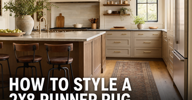 Behind the Sofa: Using a 2x8 Rug to Define a Living Room