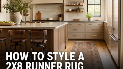 Behind the Sofa: Using a 2x8 Rug to Define a Living Room