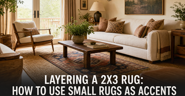 Layering a 2x3 Rug: How to Use Small Rugs as Accents Over Larger Ones