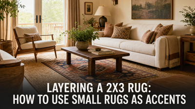 Layering a 2x3 Rug: How to Use Small Rugs as Accents Over Larger Ones