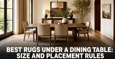 Best Rugs Under a Dining Table: Size, Material, and Placement Rules