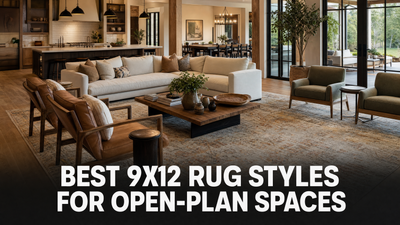Best 9x12 Rug Styles for Open-Plan Spaces