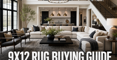 9x12 Rug Size Guide: Living Room, Dining Room & King Bed Placement