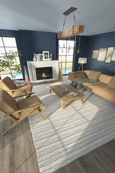 80% Wool 20% Viscose Rectangle Indoor Area Rug