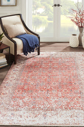 Cotton and Polyester Rectangle Indoor Area Rug