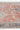 Durable rust-colored cotton rug with printed pattern, CHN-07.