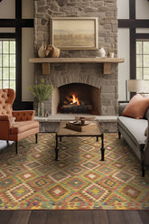 100% Polyester Southwestern Indoor Area Rug