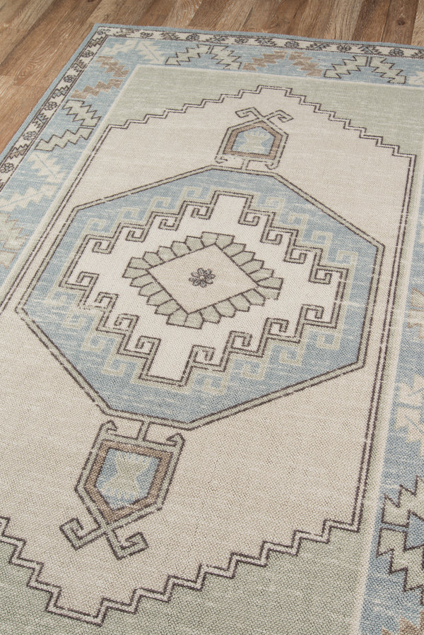 Machine Made Wool Blue Traditional Area Rug – 2' x 3' | Anatolia by Momeni lifestyle