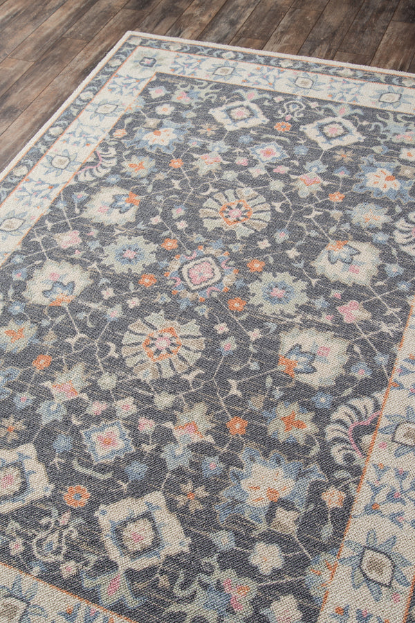 Machine Made Wool Black Oriental Area Rug – 9'9