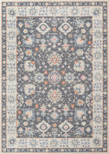 Momeni Anatolia ANA-8 Charcoal Machine - Made Runner Rug, 2'3" X 7'6" Runner