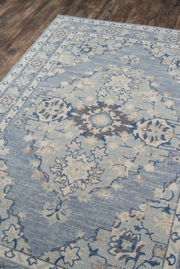Machine Made Wool Blue Traditional Area Rug – 2' x 3' | Anatolia by Momeni lifestyle