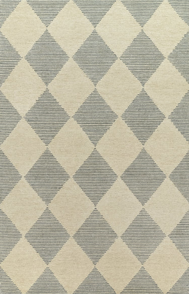 Momeni Archer 100% Wool Blue Area Rug, 5' X 8'