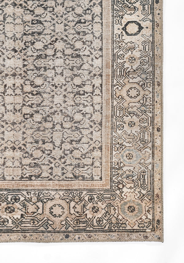 Hand Knotted Polyester Black Oriental Area Rug – 8'5
