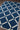 Navy area rug 2'3" X 4 - close-up of pattern and texture