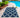 Navy Stripe area rug 6'7" X 9 - corner detail and border