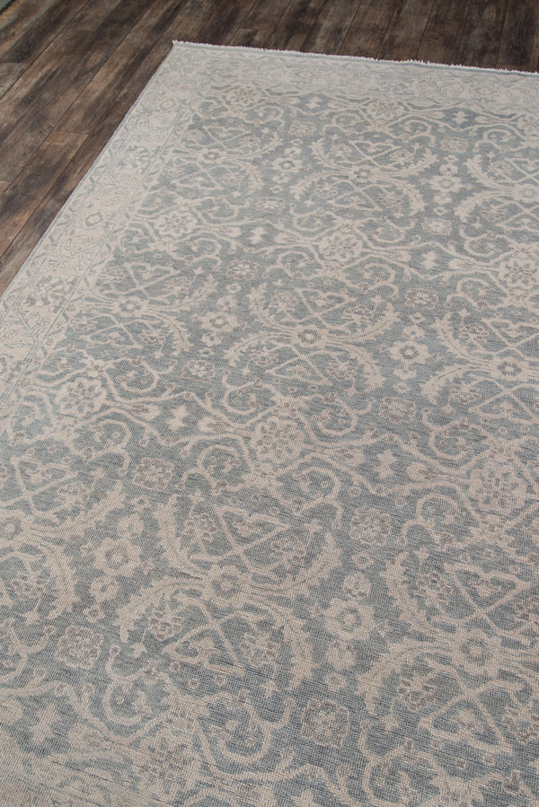 Hand Knotted Wool Green Oriental Area Rug – 5'6