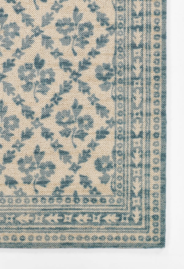 Machine Made Wool Blue Distressed Runner Rug – 2'3