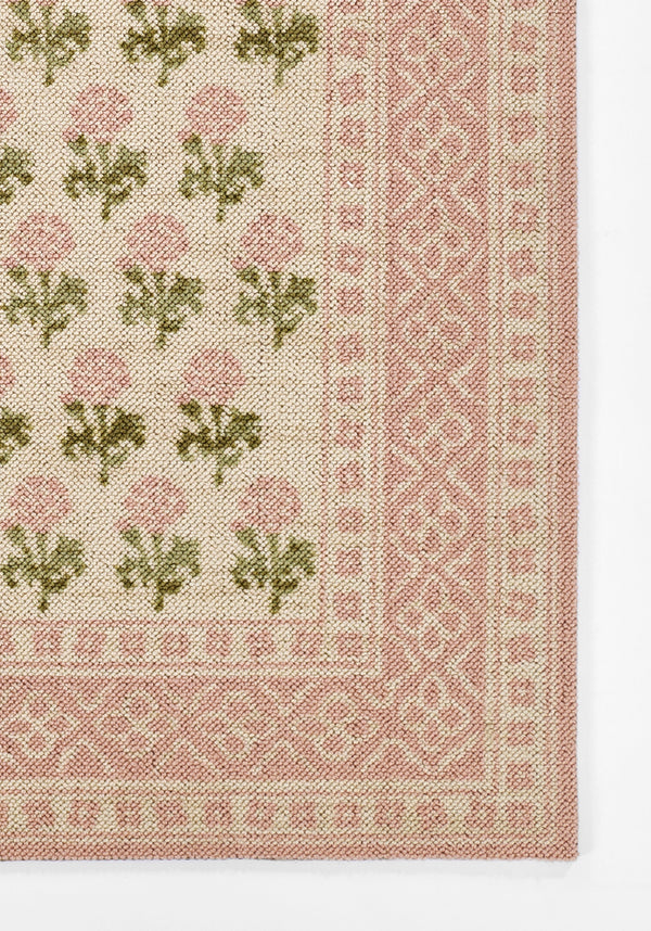 Machine Made Wool Pink Distressed Runner Rug – 2'3