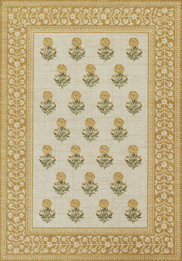 Bibury Gold Area Rug - BIB-4 Machine - Made, 7'9" X 9'10"