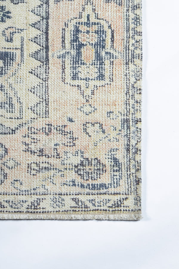 Hand Knotted Polyester Navy Traditional Area Rug – 7'6