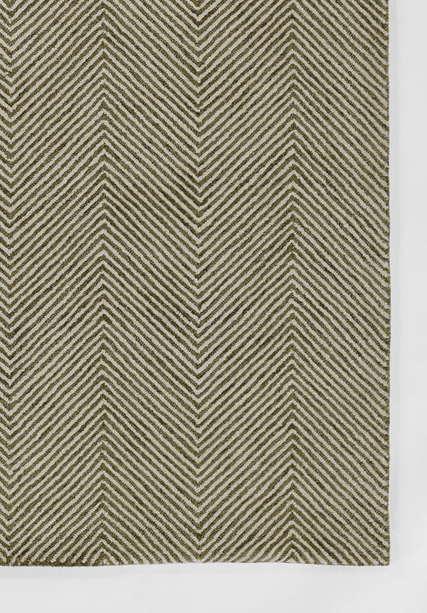 Hand Tufted Wool Green Contemporary Runner Rug – 2'3