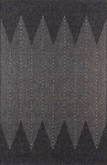 Charcoal Como Machine - Made Area Rug by Momeni, 2' X 3'