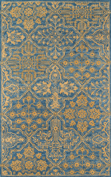 Momeni Cosette 100% Wool Blue Area Rug, 2' X 3'