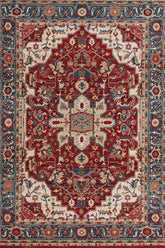 Alden-Medallion Classic Red Area Rug