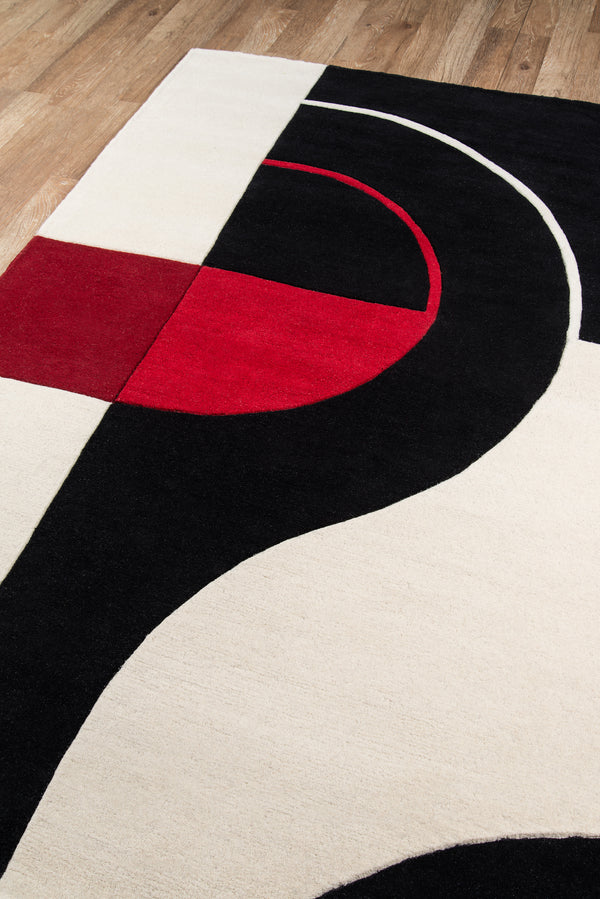 Hand Tufted Wool Black Transitional Runner Rug – 2'3