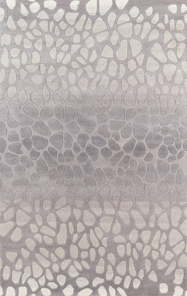 Delhi Silver Area Rug - DL-33 Hand - Tufted, 8' X 10'