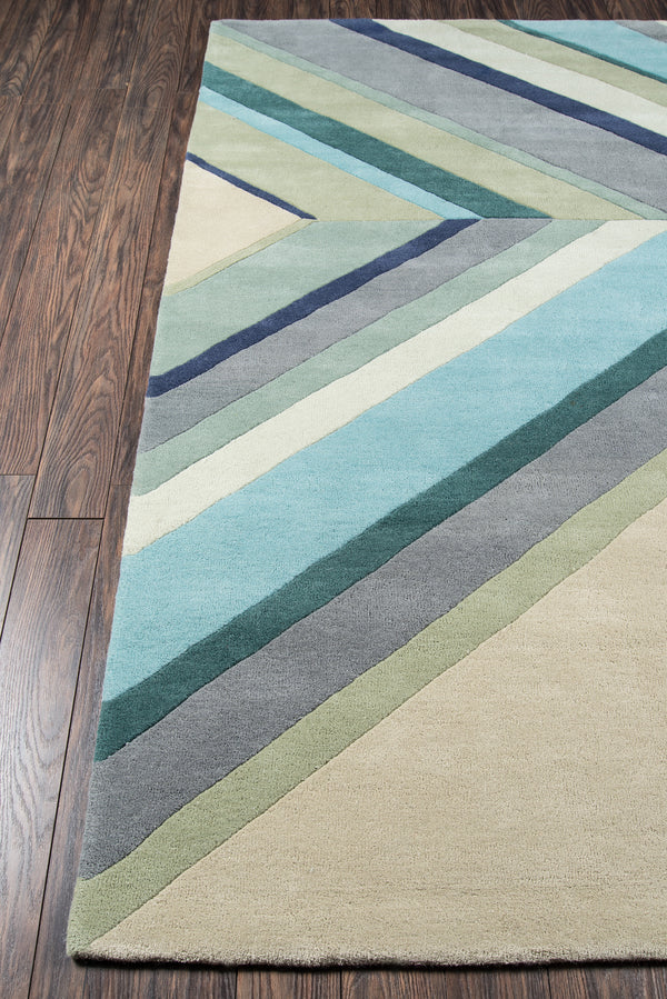 Delmar DEL-5 Contemporary Area Rug in Multicolor, 3'6