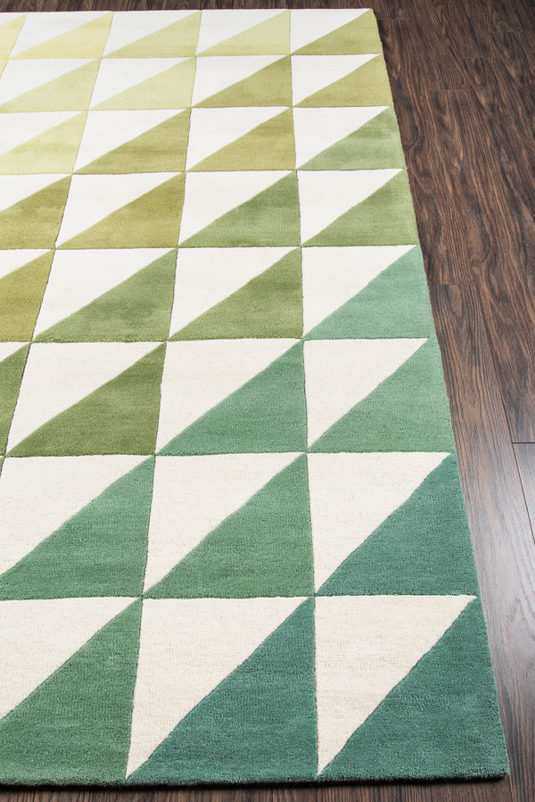 Green Delmar Hand Tufted Area Rug, 5' X 8' lifestyle