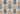 Blue area rug 1 1'10 - corner detail and border