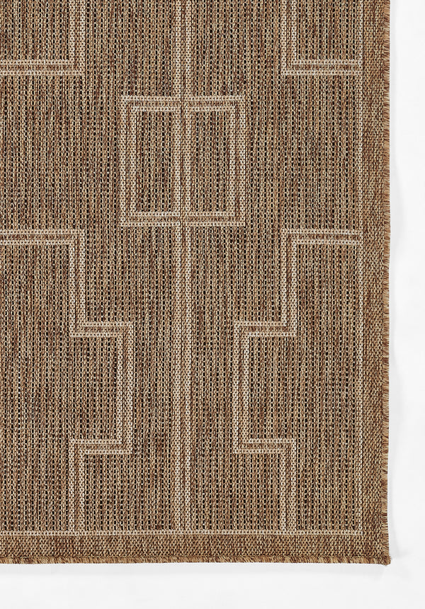 Hampton Natural Geometric Runner Rug by Momeni - 2'7