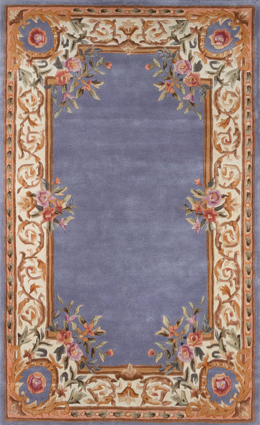Momeni Harmony India HAI-7 Blue Hand - Tufted Round Area Rug, 7'9" X 7'9" Round