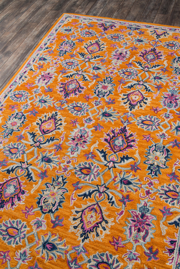 Ibiza IBI-4 Oriental Area Rug in Orange, 5' X 8' lifestyle