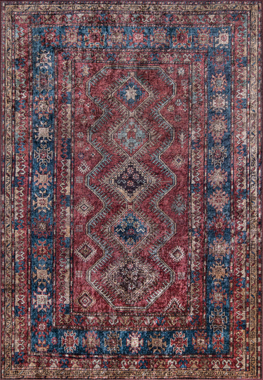 Burgundy Karachi Machine - Made Area Rug by Momeni, 2' X 3'