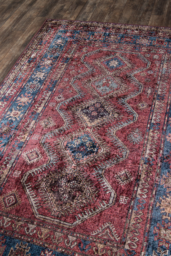 Karachi Red Medallion Area Rug by Momeni - 2' X 3' lifestyle