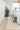 Ivory Southwestern area rug 2'6" X 8 - overhead flat lay view