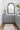 Ivory Stripe area rug 5' X 8' - corner detail and border