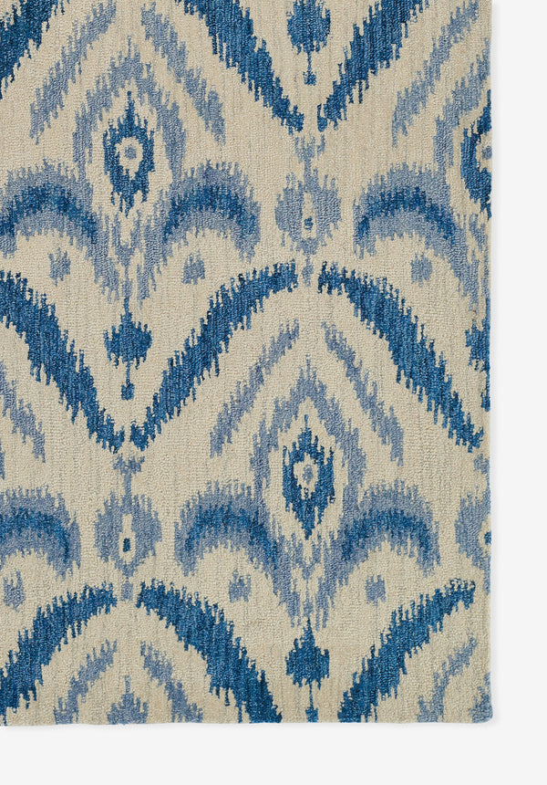 Blue Leiden Hand Tufted Area Rug, 3'6
