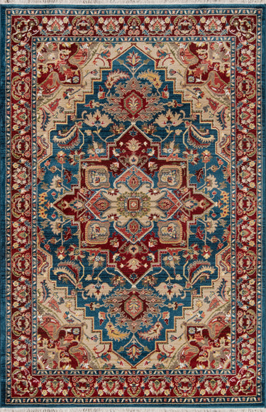 Blue Machine - Made Round Area Rug, Lenox LE-01 5' X 5' Round