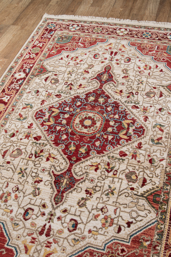 Medallion Red Area Rug, Lenox 2' X 3' lifestyle