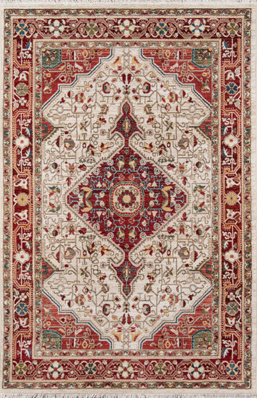 Lenox Red Area Rug - LE-02 Machine - Made, 5' X 7'5"