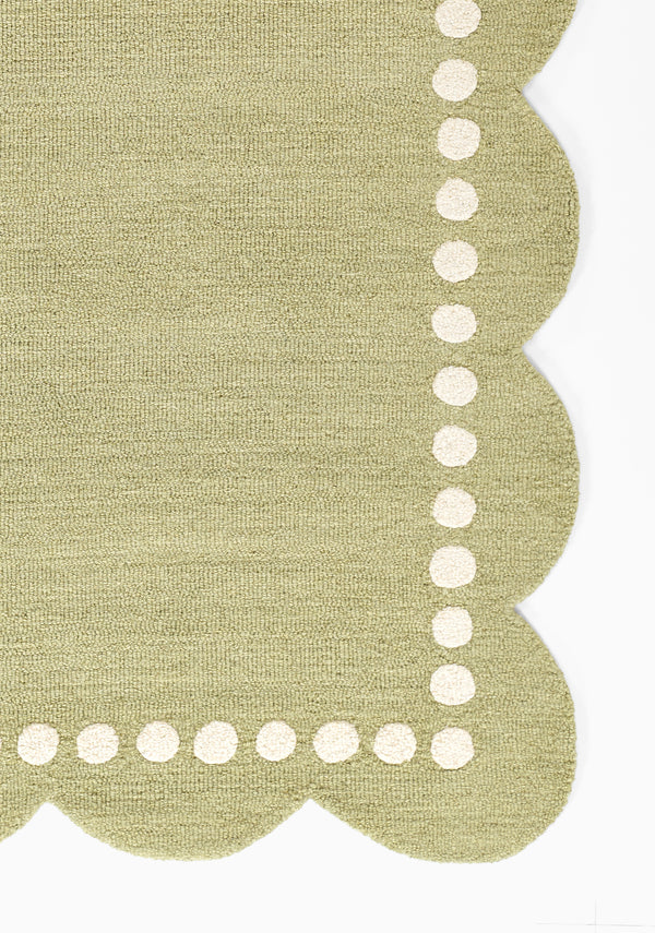 Solid Green Area Rug, Lily 7'10
