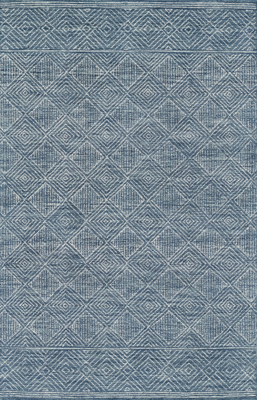 Momeni Mallorca MRC-7 Denim Hand Hooked Runner Rug, 2' X 8' Runner