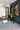 Blue area rug 2'6" X 9 - overhead flat lay view