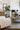 Blue area rug 2'6" X 9 - styled in a living room